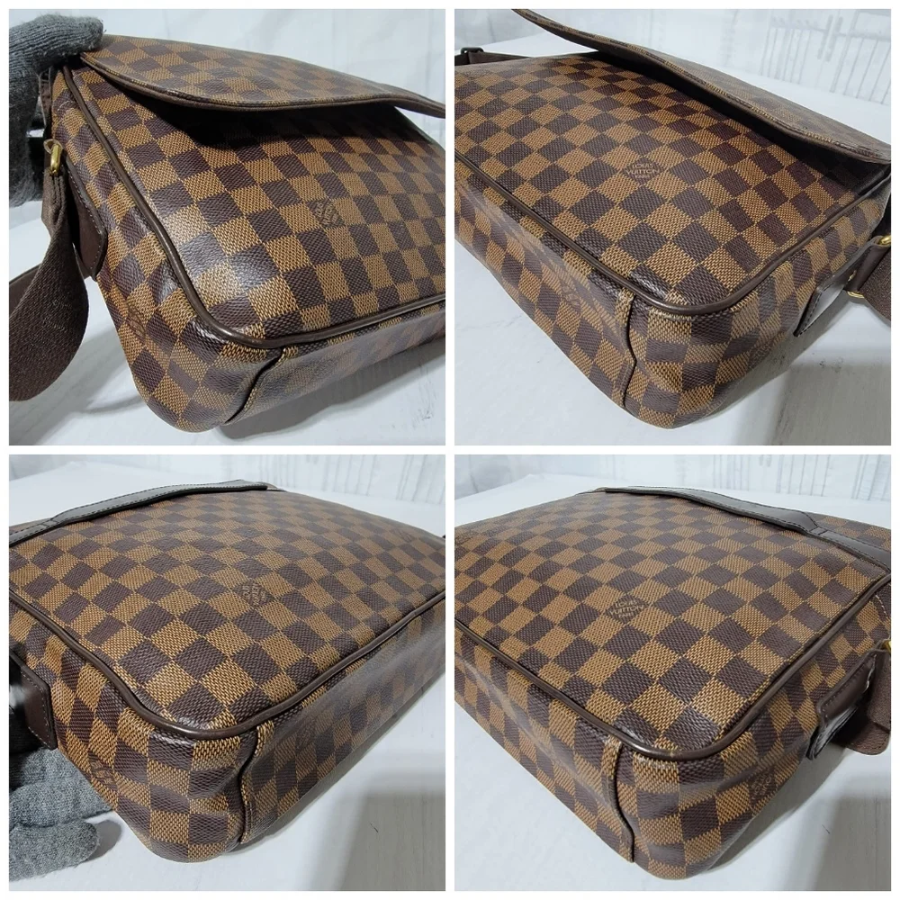 Louis Vuitton Damier Ebene Canvas Shelton MM Messenger Bag Brown
